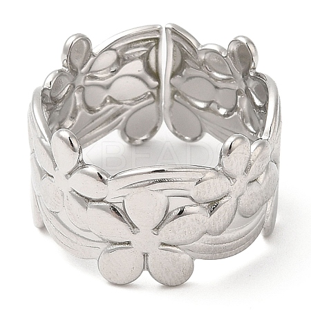 Non-Tarnish 304 Stainless Steel Open Cuff Rings LS-RJEW-K245-83P-1