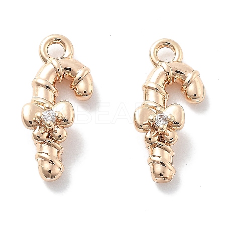 Micro Pave Clear Cubic Zirconia Pendants KK-M102-04G-1