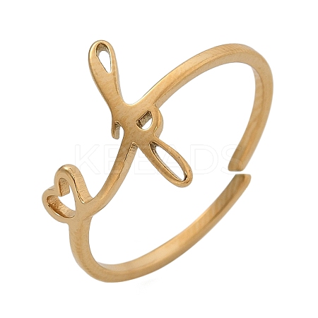 304 Stainless Steel Cuff Rings for Women RJEW-D285-01G-F-1