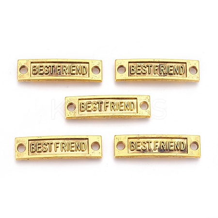 Tibetan Style Links connectors for Friendship TIBE-4270-AG-FF-1