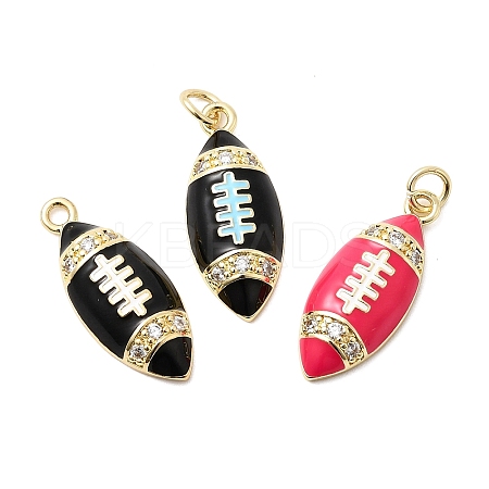 Brass Micro Pave Cubic Zirconia Pendants KK-D105-01G-1