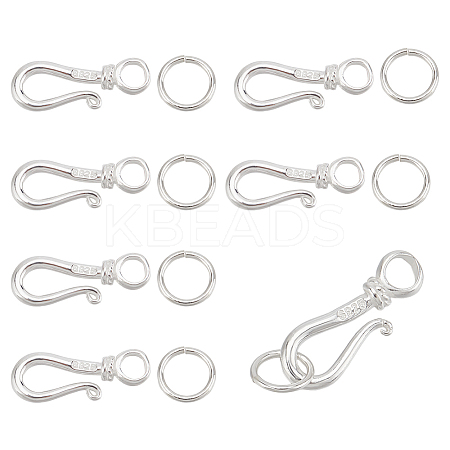 925 Sterling Silver Hook Clasps STER-PH0002-07-1