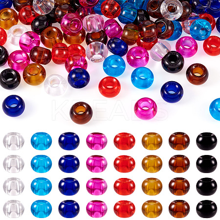 Craftdady 88pcs 8 colors Glass European Beads GLAA-CD0001-10-1