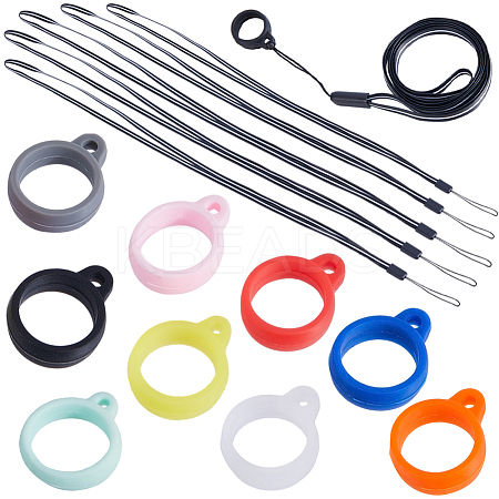 Rubber Lanyard Straps AJEW-CP0007-10-1