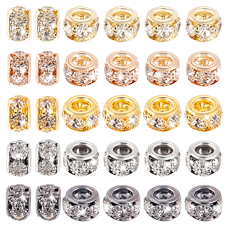 60Pcs 5 Styles Brass Spacer Beads KK-PH0011-20-1