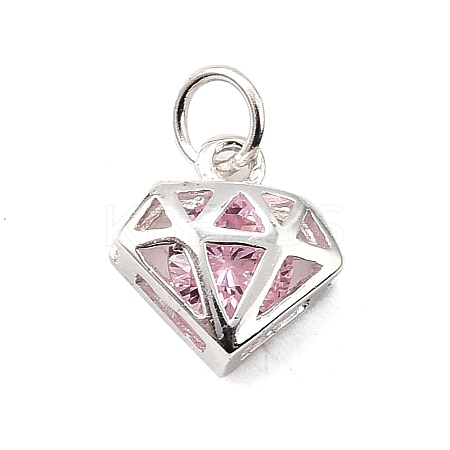 S925 Sterling Silver with Cubic Zirconia Charms STER-Q006-05B-S-1