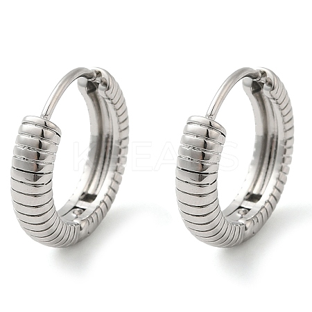 Non-Tarnish 304 Stainless Steel Hoop Earrings LS-EJEW-G364-16P-1