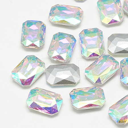 Pointed Back Glass Rhinestone Cabochons RGLA-T079-6x8mm-05-1