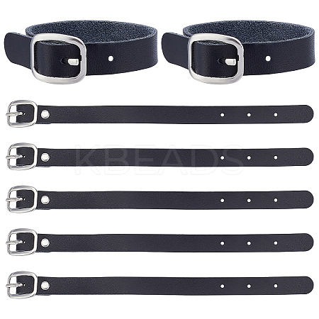 Cowhide Leather Watch Band Strap AJEW-WH0258-251C-1