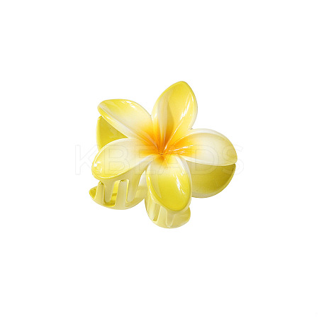 Flower Shape Plastic Claw Hair Clips PW-WG43056-09-1