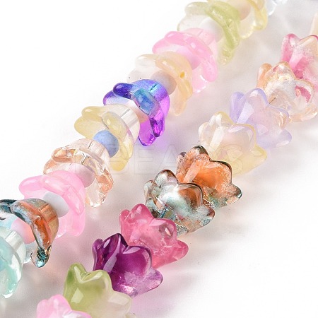 Transparent Glass Beads Strands LAMP-H061-01A-02-1