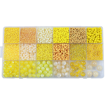 DIY 18 Style Resin & Acrylic Beads Jewelry Making Finding Kit DIY-NB0012-04A-1