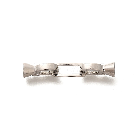 Rack Plating Brass Fold Over Clasps KK-H508-05P-1