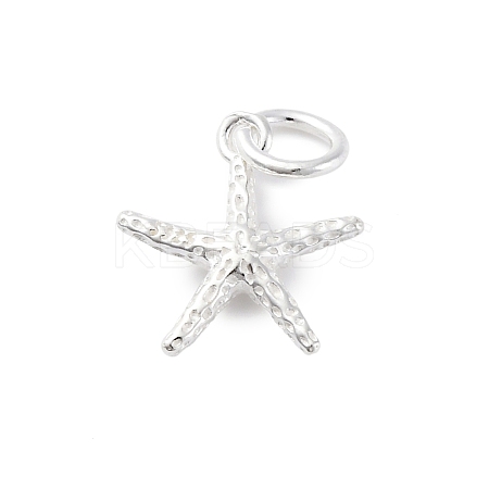 925 Sterling Silver Starfish Charms STER-S010-02A-S-1