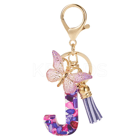 Resin Butterfly Pendant Keychains KEYC-TAC0034-03J-1