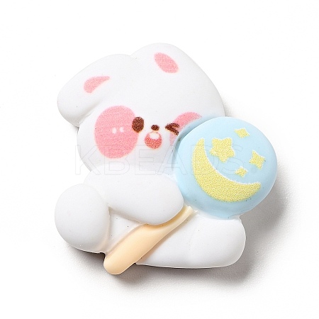 Lovely Animal Opaque Resin Cabochons RESI-B012-01A-1