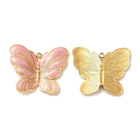 304 Stainless Steel Enamel Pendants LS-STAS-K256-04G-04-1