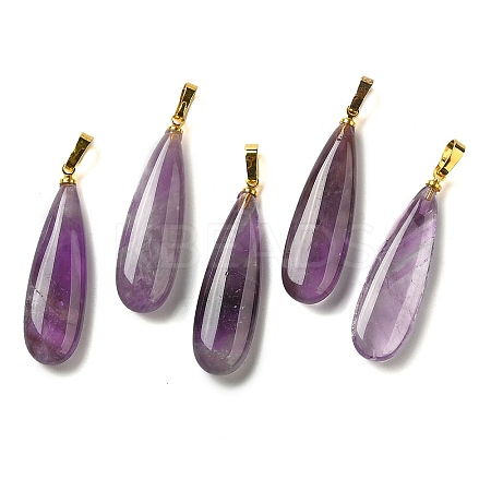 Natural Amethyst Pendants G-Q192-07G-03-1