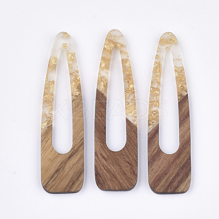 Resin & Walnut Wood Big Pendants X-RESI-S358-99H-1