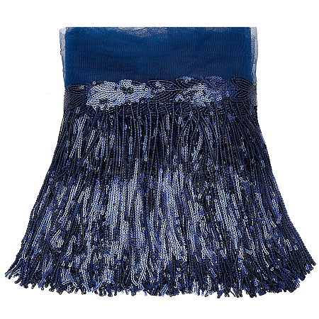 Polyester Tassel Lace Ribbon OCOR-WH0070-175D-1