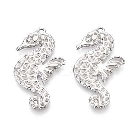304 Stainless Steel Sea Horse Pendants STAS-T069-17P-1