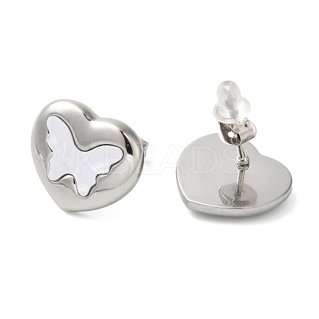 Non-Tarnish 304 Stainless Steel Stud Earrings EJEW-U001-05P-01-1