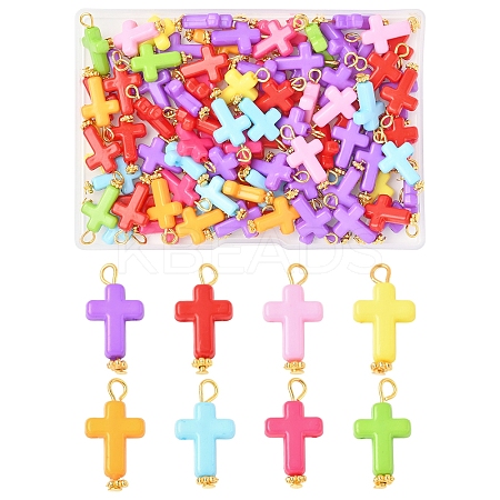 100Pcs Acrylic Pendant PALLOY-FS00039-01-1