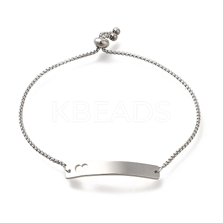 Non-Tarnish 304 Stainless Steel Box Chain Slider Bracelets LS-BJEW-M233-05P-1