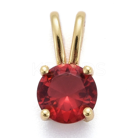 Brass Micro Pave Cubic Zirconia Pendants KK-P192-04-G02-1
