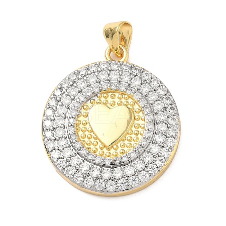 Brass Micro Pave Cubic Zirconia Pendants KK-H539-17B-02-1