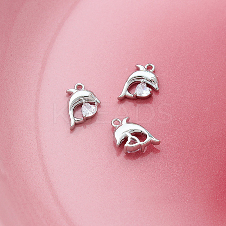 Brass Rhinestone Pendants INS-PW0002-01T-1