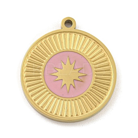 316 Surgical Stainless Steel Enamel Pendants STAS-M073-18A-02G-1