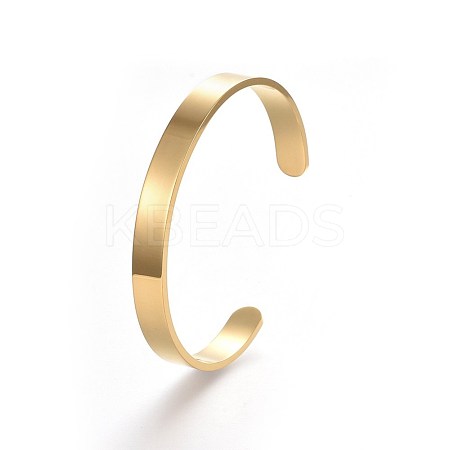 304 Stainless Steel Blank Cuff Bangles BJEW-E361-11G-1