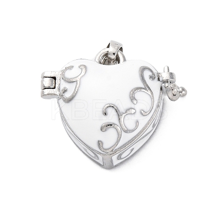 Brass Enamel Locket Pendants KK-F894-15P-01-1