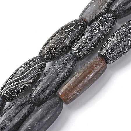 Natural Weathered Agate Beads Strands G-P570-C01-01-1