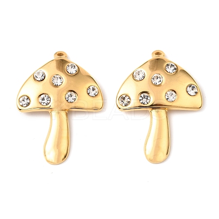 304 Stainless Steel Rhinestone Pendants STAS-Z145-15G-01-1