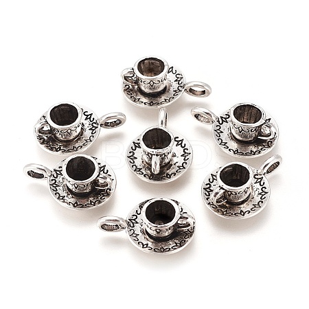 Coffee Cup Tibetan Style Alloy Pendants LS-TIBEP-A13415-AS-RS-1