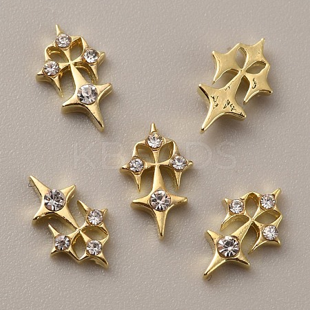 Star Zinc Alloy Rhinestone Cabochons FIND-WH0150-81LG-1