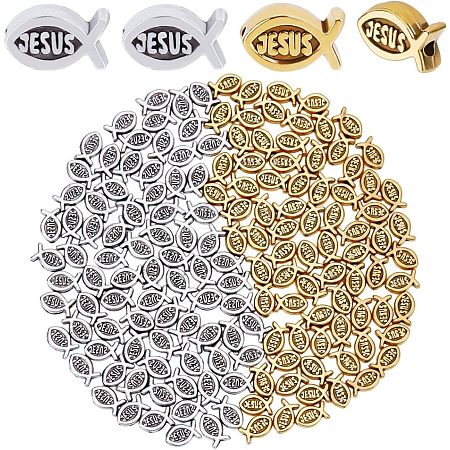 160Pcs 2 Colors Tibetan Style Alloy Beads FIND-AR0005-44-1