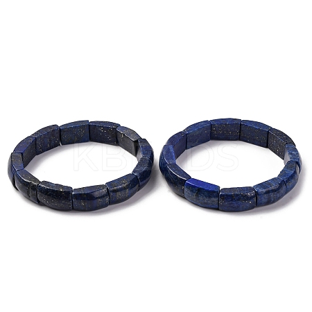 Natural Lapis Lazuli Bead Stretch Bracelets for Women Men BJEW-C097-02A-09-1