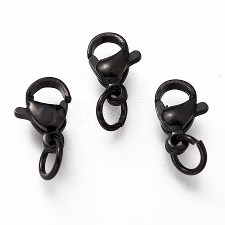 304 Stainless Steel Lobster Claw Clasps Ion Plating(IP) STAS-G240-01B-EB-1
