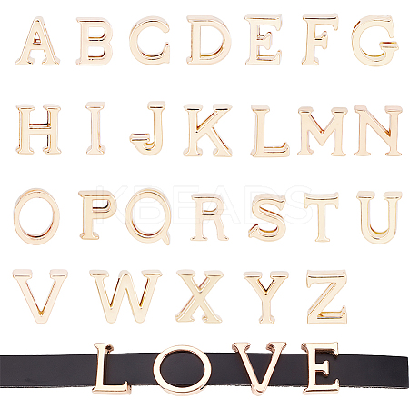 Zinc Alloy Letter Slide Charms FIND-WH0120-10LG-1