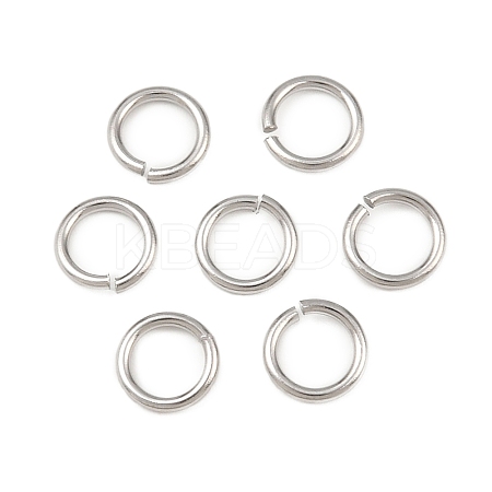 Tarnish Resistant 304 Stainless Steel Open Jump Rings STAS-N015-04-6x0.9mm-1