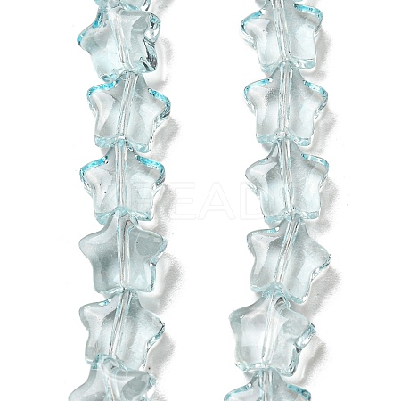 Baking Paint Transparent Glass Beads Strands DGLA-A07-T8mm-KD04-1
