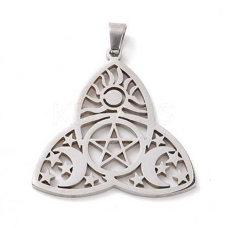 Non-Tarnish 304 Stainless Steel Hollow Pendants LS-STAS-P313-04P-1