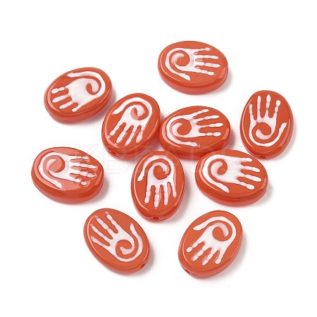 Baking Paint Glass Beads LAMP-D003-06J-1