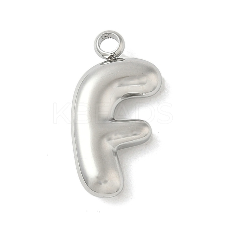 304 Stainless Steel Initial Pendants STAS-S186-12F-P-1