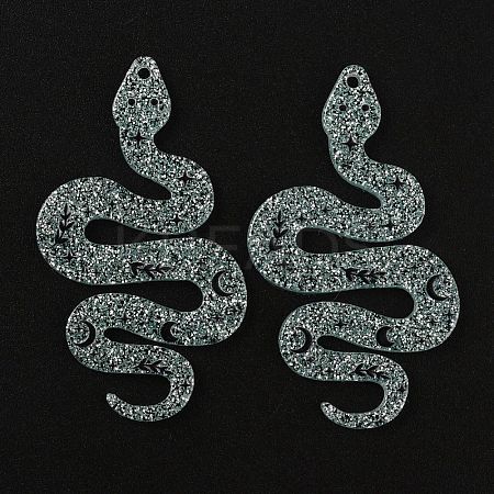 Cartoon Printed Acrylic Big Pendants OACR-WH0028-15E-1