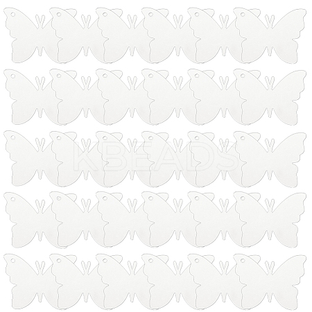 30Pcs Transparent Acrylic Pendants OACR-SC0002-30B-1