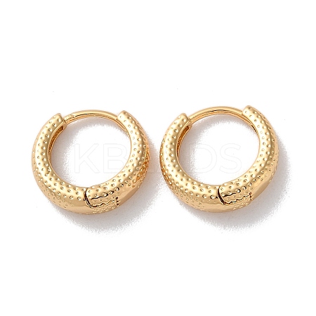 Texture Rings Brass Hoop Earrings for Women EJEW-B056-02G-02-1